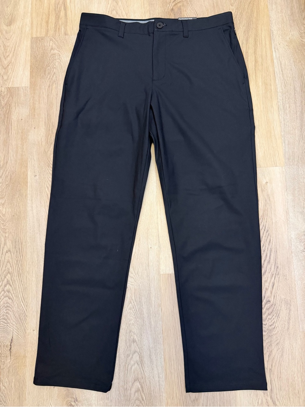 FLX Premium Flat Front Regular Black Pants
